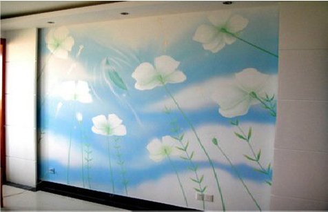 新龙画墙绘怎么画好白云的蓬松感？