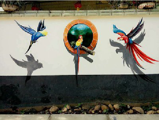 新龙视觉错位-3D墙绘设计