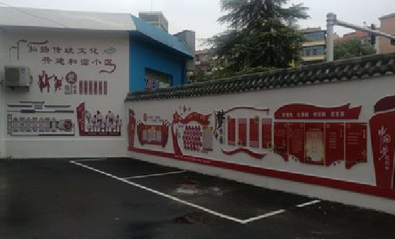 新龙社区文化墙的创意设计。