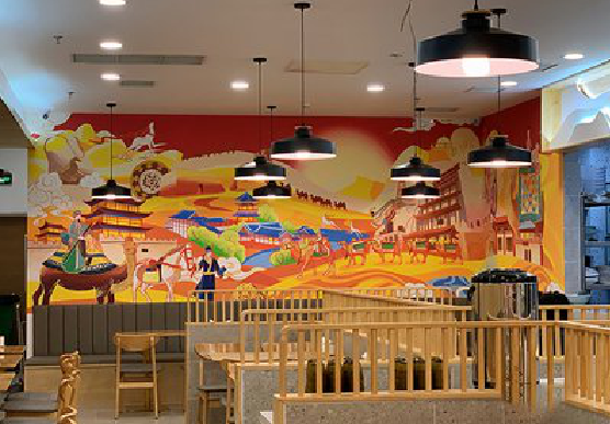 新龙商业空间彩绘介绍。