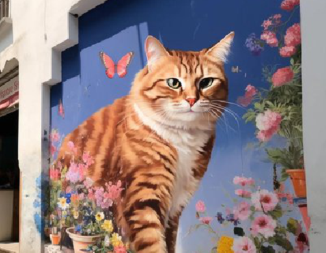 新龙自己绘制有个性的手绘墙