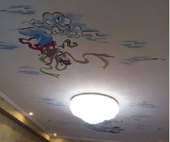 新龙如何快速绘制天花板上的手绘墙？