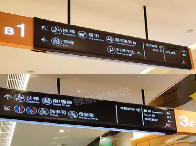 新龙如何通过商场标识牌引导客流分布？