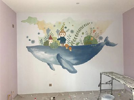 新龙手绘墙的特点及优势。