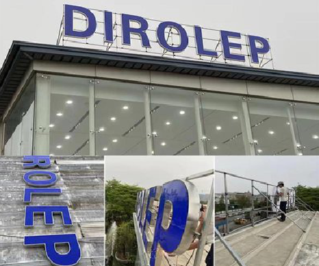 新龙楼顶发光字安装的注意事项。